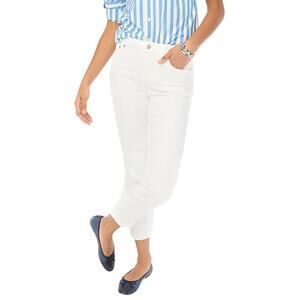 J.Crew Factory Women's Curvy straight white jean in all-day stretch 32T